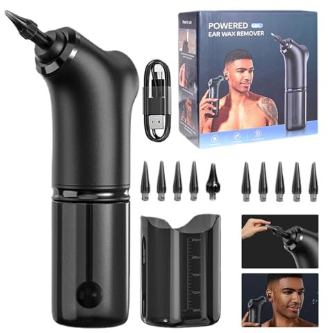 Ristyur Kit per la pulizia delle orecchie, kit elettrico per la rimozione del cerume - Pulitore per orecchie elettrico per rimuovere cerume | Batteria 2000 mAh, 7 ore di lavoro