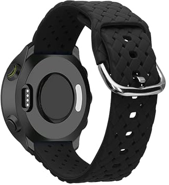kwmobile Ersatzarmband geflochten kompatibel mit Garmin Forerunner 55 Armband - geflochtenes Smartwatch Band aus Silikon - Schwarz