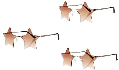 BESTYASH 3 Paare Coole Brille Für Teens Modebrillen Für Männer Sternbrille Usa-brille Disco-party-brille Gesichtsschmuck Halloween-brille Weihnachtsparty Costyme Brillen Stk