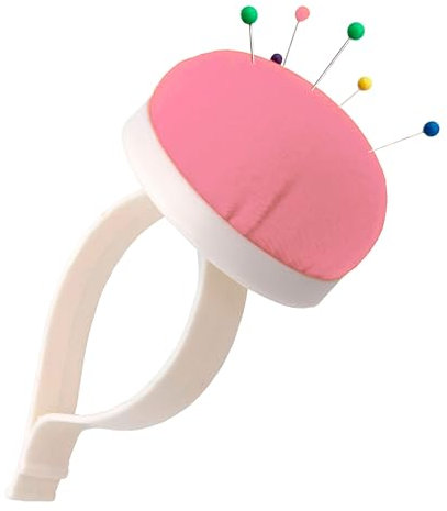 MARARDI Nadelkissen für das Handgelenk [Rosa Farbe] Armnadelkissen mit Gepolstertem Kunststoffarmband Baumwolle - Kissen für Stecknadeln zum Nähen Basteln Heimwerken