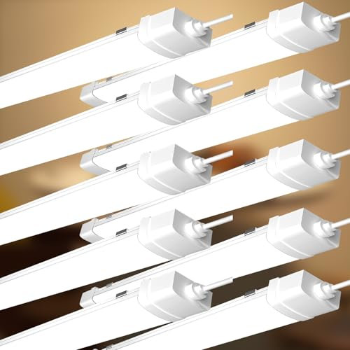 papasbox 10 Stück LED Feuchtraumleuchte 90cm | Leuchtstoffröhre 30W Röhre LED Werkstatt Deckenleuchte Lampe | 4500K Neutralweiß IP65 Wasserdicht Leuchtstofflampe für Keller Werkstatt Garage Küche