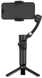 Sea frogs Stabilisateur de cardan pour smartphone, 3 axes avec lumière de remplissage magnétique, capteur de suivi AI, portable et pliable avec trépied pour iPhone, Android, YouTube TikTok Video