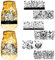 CREATCABIN 6 Pcs Butterfly Mason Jar Decor Silhouettes Decals Scrapbooking Stickers Cardboard Making Crafts Laser Cut PVC Waterproof for Lantern Jars DIY Halloween Camping 3.5x7.9 Inch Butterfly