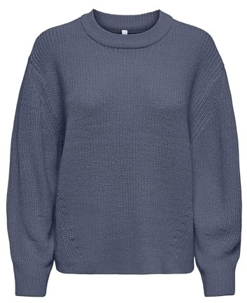 ONLY Damen Onlmilouz Ls Rib Pullover KNT Nca, Vintage Indigo, XS