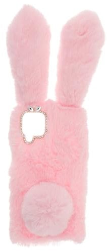 Uonlytech Weiches TPU-handyhülle Mit Plüsch-kaninchenohren Schützende Flauschige Kunstfell-hülle Kompatibel Mit Samsung Stoßdämpfend rutschfest Langlebig Modisch Ganzjährig Geeignet