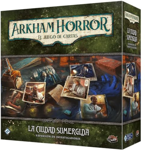 Fantasy Flight Games | Arkham Horror LCG: La Ciudad sumergida | Expansión de Investigadores | Juego de Cartas | A Partir de 14 Años | De 1 a 4 Jugadores | 30-120 Minutos por Partida | Español