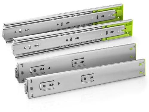 ATM® Kugelführung Push-Open 700mm Vollauszug 35kg – Schubladenschienen Kugelgelagert Grifflos, Teleskopschiene Stahl, 4 Stück (L+R)