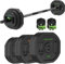 Tunturi Aerobic Pump Gewichtenset 20kg - Hantelset aus Gummi - Inkl. Hantelstange mit 6 Scheiben - Hantelset - Inkl. kostenloser Fitness-App