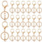 20 Stück Schlüsselanhänger Basteln Set Schlüsselanhänger Ring，Schlüsselring mit Kette, Schlüsselringe 25mm für Schlüssel DIY Schmuckherstellung, Golden