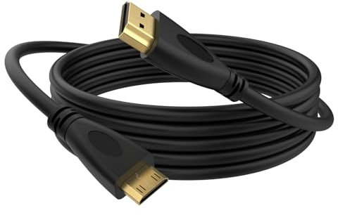 Mini HDMI auf HDMI Kabel, Kamera auf TV Monitor HDMI Kabel kompatibel mit Canon Kamera EOS R, EOS RP, EOS 5D Mark IV, EOS 6D Mark II, Nikon D3500 D3300 D7500 D850 D500, Camcorder, Tablet, Projektor