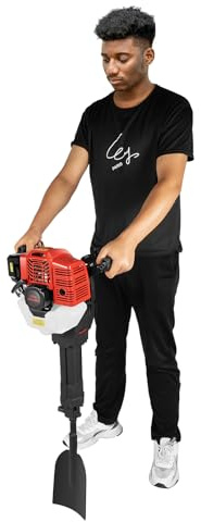 2-Stroke Petrol Tree Digger Gas Powered Concrete Breaker Demolition Hammer Garden Tree Excavator Machine with Wide Shovel Air Cooled Handheld Post Hole Digger for Garden and Farm