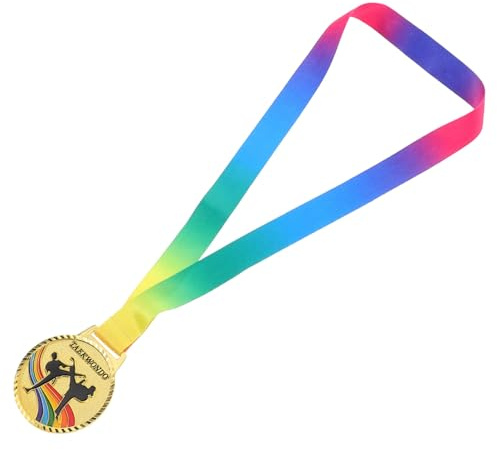 Anneome Goldene Taekwondo Medaillen aus Zinklegierung Wettkampf Auszeichnung mit Anhänger Langlebige Kampfsport Trophäe für Meisterschaften und Trainingslager