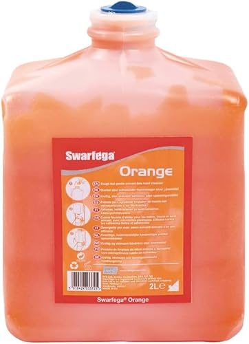Parts Panel Swarfega Orange Heavy Duty Hand Cleaner 2L Cartridge | Solvent-Free Hand Wash with Natural Scrub & Moisturisers | Tough on Dirt, Gentle on Skin