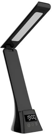 Flaroey Rechargeable Desk Lamp Eye-Caring Desk Lamp with LCD Display Foldable Arm Eye-Caring Table Lamps Black