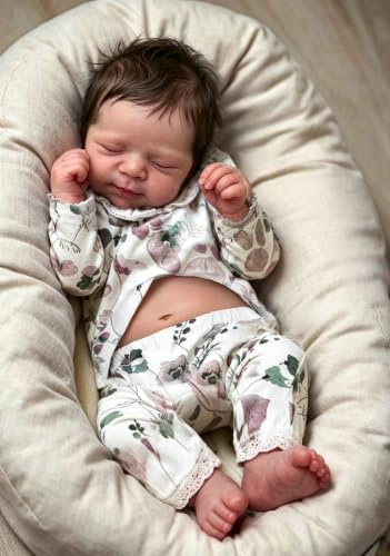 Zero pam Reborn Baby Lebensecht, Reborn Baby Mädchen-48CM Babypuppen Wie Echte, Reborns Puppen Lebensecht, Reborns Puppe Mit Haaren