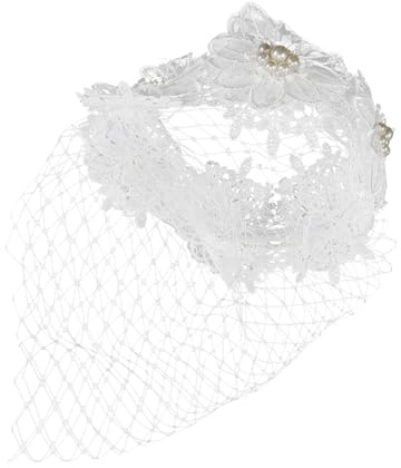WEKADRIN Voilette Mariée Maille Large Élégante Bandeau Tulle Doux pour Mariage Cérémonie Femmes et Filles