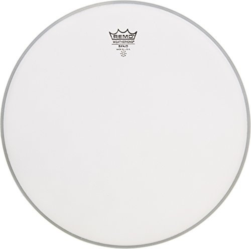 Remo Banjofell Low Collar 3/8 Weiß aufgeraut 11 1/8 BJ-1102-L1