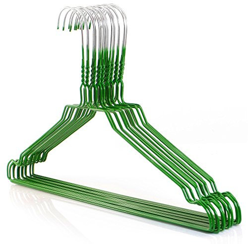 Hangerworld 20 Grucce Appendiabiti 40cm in Metallo Colorato Verde Salvaspazio per Casa e Lavanderia