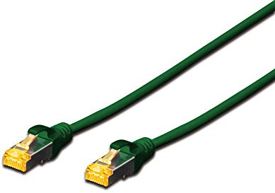 DIGITUS LAN cable Cat 6A – 7 m – S/FTP shielded – 10 Gbps – 500 MHz – PoE++ – AWG 26/7 – LSZH – RJ45 network cable – compatible with Cat6 and Cat7 – green