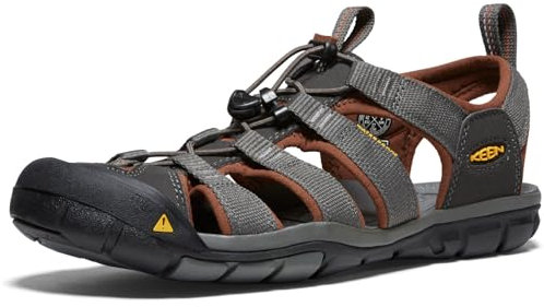 KEEN Herren Clearwater CNX Sandalen, Raven/Tortoise Shell, 40.5 EU