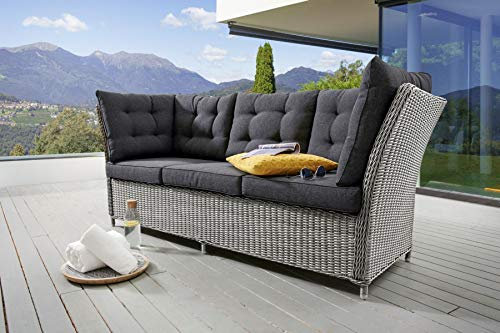Destiny Loungesofa Palma 3-Sitzer, inkl. Auflagen, Polyrattan, Vintage weiß