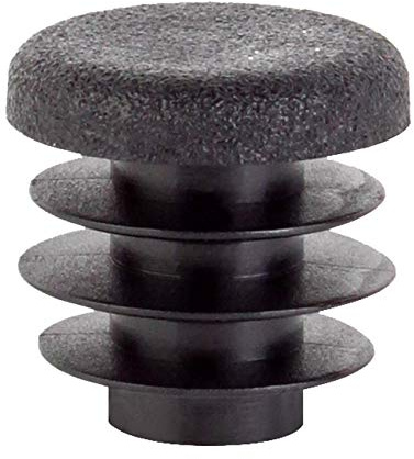 Alberts 426682 Verschlussstopfen für Rundrohre | Kunststoff, schwarz | Durchmesser 25 mm | 2er Set