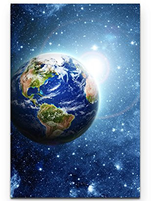 Paul Sinus Art Leinwandbilder | Bilder Leinwand 90x60cm die Erde im Universum