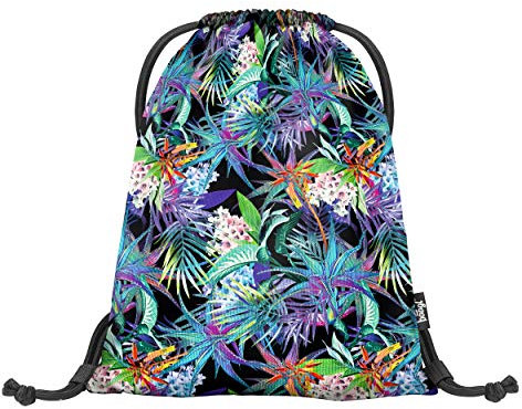 Baagl Turnbeutel für Mädchen, Schuhbeutel, Schule und Kindergarten Sportbeutel, Sportsack (Jungle)