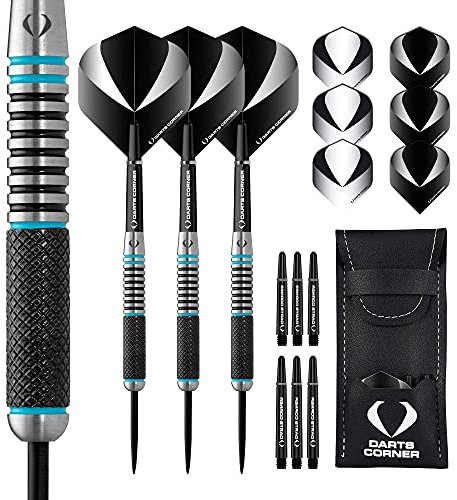 DESIGNA DARTS Corner Marine Dart-Set mit Stahlspitze, 80 % Wolfram, M4, 26 g (D0680)