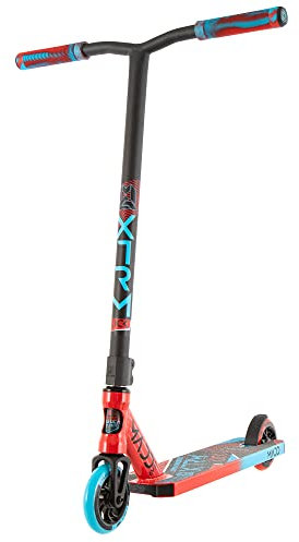 Madd Gear Kick Extreme 2020 Freestyle Stunt Scooter Roller Kickscooter Tretroller Stuntscooter (rot/blau), Standard, 208-555