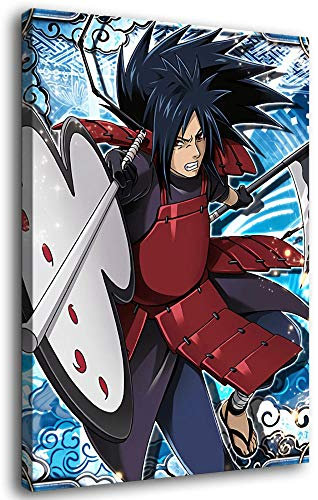 Yzy DSDAQ Anime-Poster Naruto Uchiha Madara, Leinwand-Kunst-Poster und Wandkunstdruck, modernes Familienschlafzimmerdekor, Poster, Geschenk, Poster