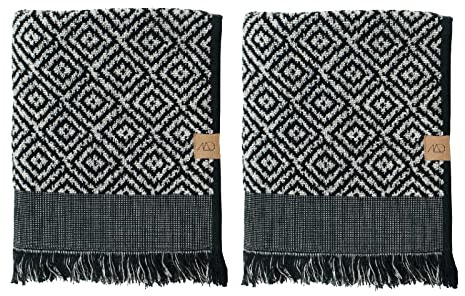 Mette Ditmer [W] Morocco Guest Towel 60 X 35 Black/White 2tlg. [Set]
