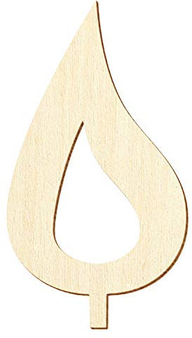 Holz Kerzenflamme V2 - Deko Basteln 5-50cm, Pack mit:1 Stück, Höhe:9cm hoch