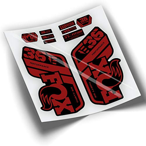 Autocollants fourche Fox 36 Performance 2021 couleurs WP431 rouge 031