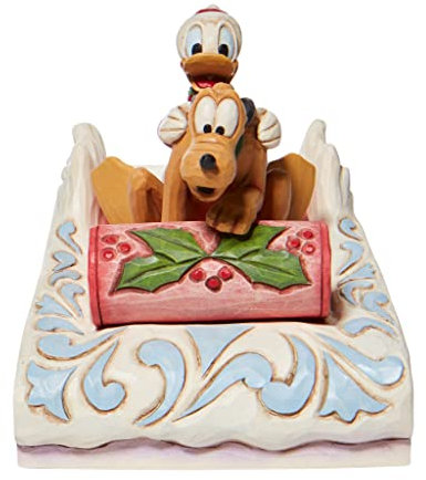 Enesco Disney Traditions Schlitten Donald & Pluto 6008973 Mehrfarbig 4.5 in H x 3.9 in W x 5.5 in L