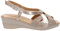 CINZIA SOFT IO93690VS - Sandalo con Zeppa Bassa in Camoscio e Vernice 37 Beige Biscotto