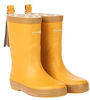 Finkid Kumi Gelb - wasserdichte Klassische Kinder Gummistiefel, Größe EU 30 - Farbe Golden Yellow - Cinnamon
