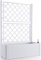 PAPILLON FIORIERA con SPALLIERA Natural Deluxe Bianco in Resina Finitura Rattan con RISERVA d'Acqua