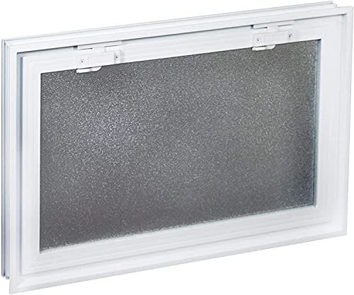Ventana de ventilación para insertar en una pared de vitroladrillos o mampostería | Dimensiones 57,9 x 38,4 x 8 cm | Unidad de venta 1 ventana