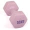 MYGA Hex Dumbbells - Single Neoprene & Cast Iron Hexagonal Dumbbell Hand Weights for Women and Men at Home & Gym - Weight: 10 kg
