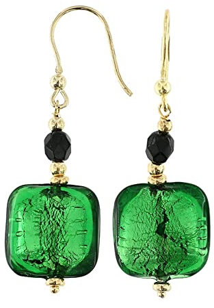 Venetiaurum - Pendientes largos para mujer con piedras de cristal de Murano original y plata 925 - Joya certificada Made In Italy