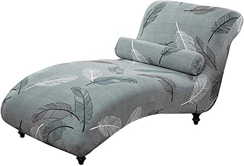QHDXL Stretch Relaxliege Schonbezug ohne Armlehnen Elastische Chaiselongue Schonbezüge Abdeckung Liegesessel Bezug Sofabezug rutschfest Relaxsessel Bezüge Hellgrau (Color : Color-24)