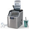 RELAX4LIFE Machine à Glaçons en Acier Inoxydable avec Réservoir 3,2 L, 18 KG/24 H, Glaçons par 15-20 Min, Machine à Glace avec Écran LCD et Auto-Nettoyage, Stockage de Glace pour Maison, Café