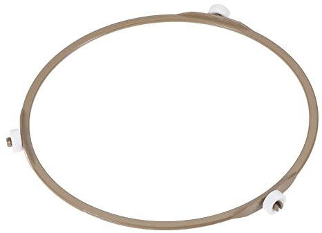 sourcing map Soporte Giratorio de Vidrio para Horno Microondas, Accesorios Circulares, Soporte de Rodillo Marrón Claro para Placa de Vidrio en Forma de Y de 31,5 cm de Diámetro