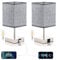 ShuBel Nachttischlampe touch dimmbar 2er set, LED Tischlampe mit 2 Schnellladeanschlüssen USB, Typ-C & 2 Dimmbare Glühbirne, Energiesparend, Augenschutz, perfekt für Schlafzimmer, Wohnzimmer, Büro
