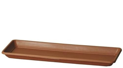Decorspace Sottovaso Rettangolare Sottocassetta Basic per Fiori e Piante da Esterno (80 cm, Terracotta)