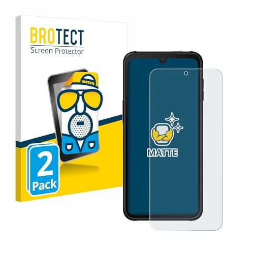 BROTECT Schutzfolie für Samsung Galaxy XCover 6 Pro | 2 Stück Entspiegelnder Displayschutz Made in Germany Matte Displayschutz-Folie Anti-Reflex Anti-Fingerprint Einfache Montage