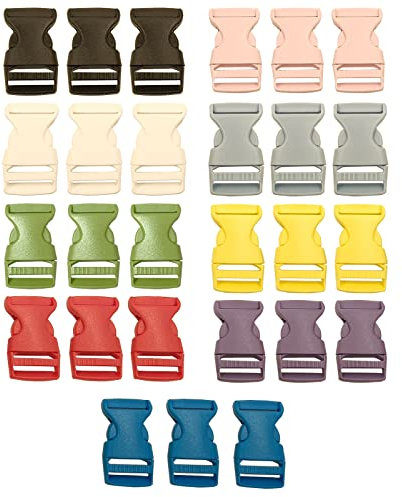 Floatdream 27 PCS Kunststoffschnalle, Seitliche Plastikmini Schnallen, Plastikmini Schnallen, Robust und langlebig, für Zeltgurte, Rucksackzubehör(20mm)