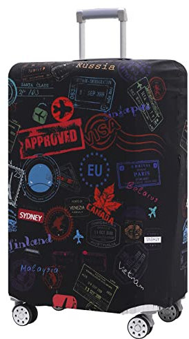 Travelkin Elastische Koffer-Abdeckungen Passend für 48-80cm, Gepäckabdeckungen für Koffer, Waschbar Schutzhaube für Koffer