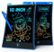 TEKFUN 2 Pack LCD Writing Tablet 10inch Erasable Colorful Drawing Tablet Writing Drawing Board with Lanyard, Travel Educational Toys Gifts for Kids 3+ Years Old Boys Girls Toddlers (2*Blue)